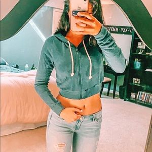 HOLLISTER cropped blue sweater